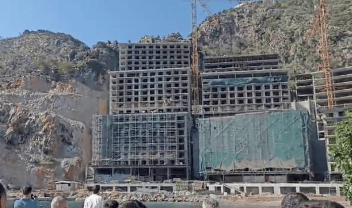 Sinpaş’ın Kızılbük’teki otel inşaatını Marmaris Belediyesi durdurdu