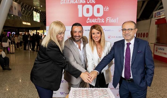 Türkiye’den 100’üncü Charter uçuşa Tiran’da görkemli kutlama