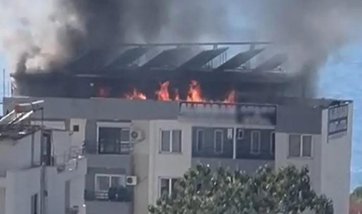 Kuşadası’nda otel yangını