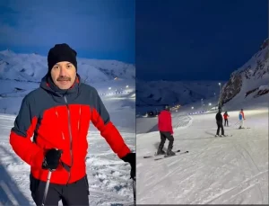 Hakkari’de Gece Kayak Dönemi Başladı