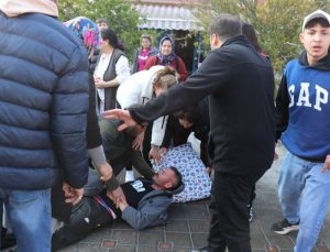 Mühürlemeye karşı çıkan işletme sahiplerine biber gazıyla müdahale edildi