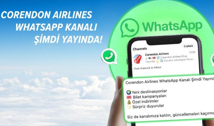 Corendon Airlines’ın WhatsApp kanalı yayında