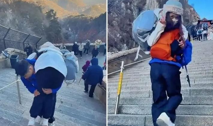 Turist rehberi turistleri kucağında taşıyarak ayda 240 Bin TL kazanıyor