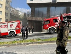 Otel inşaatında yangın